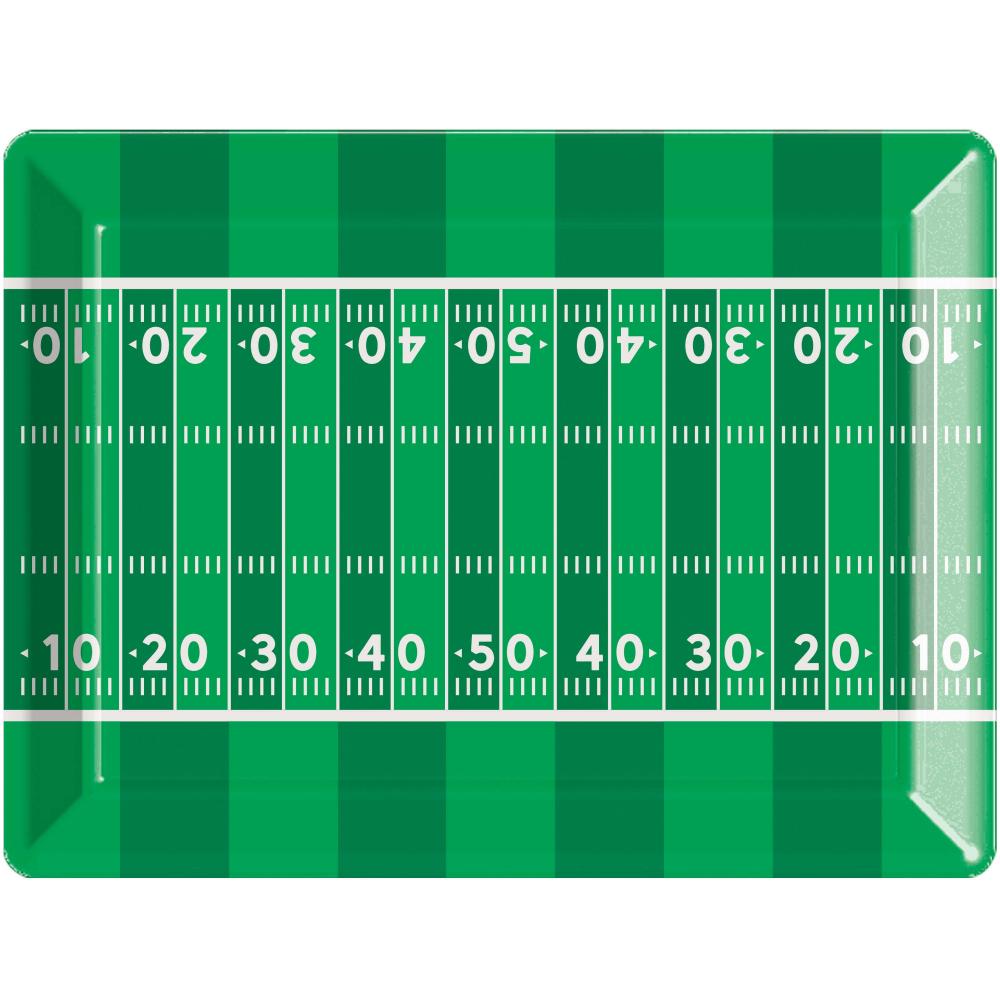 Tailgate Decor Plastic Tray, Football 10" x 14" (Case of 12) by Creative Converting