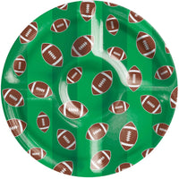 Tailgate Decor Football Plastic Compartment Tray (Case of 6) by Creative Converting