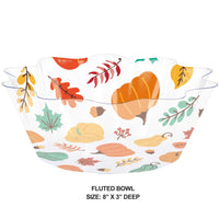 Thanksgiving Fluted Bowl 8