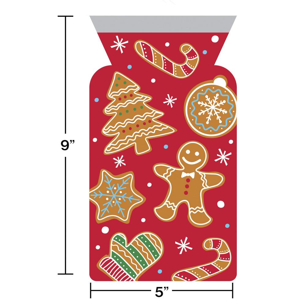 Gingerbread Cello Bag with Zipper (Case of 144) by Creative Converting