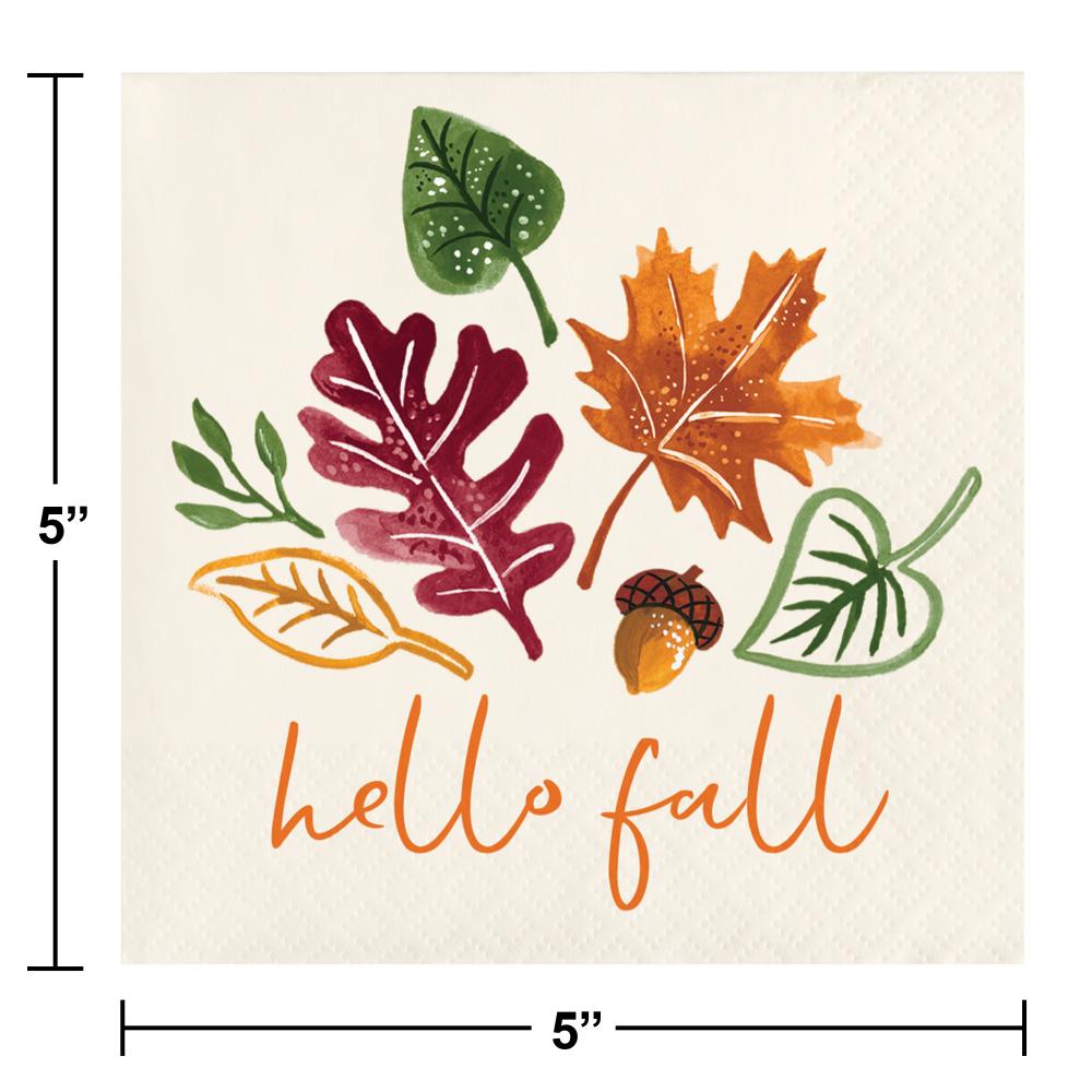 Fall Festivities Paper Beverage Napkin (Case of 192) by Creative Converting