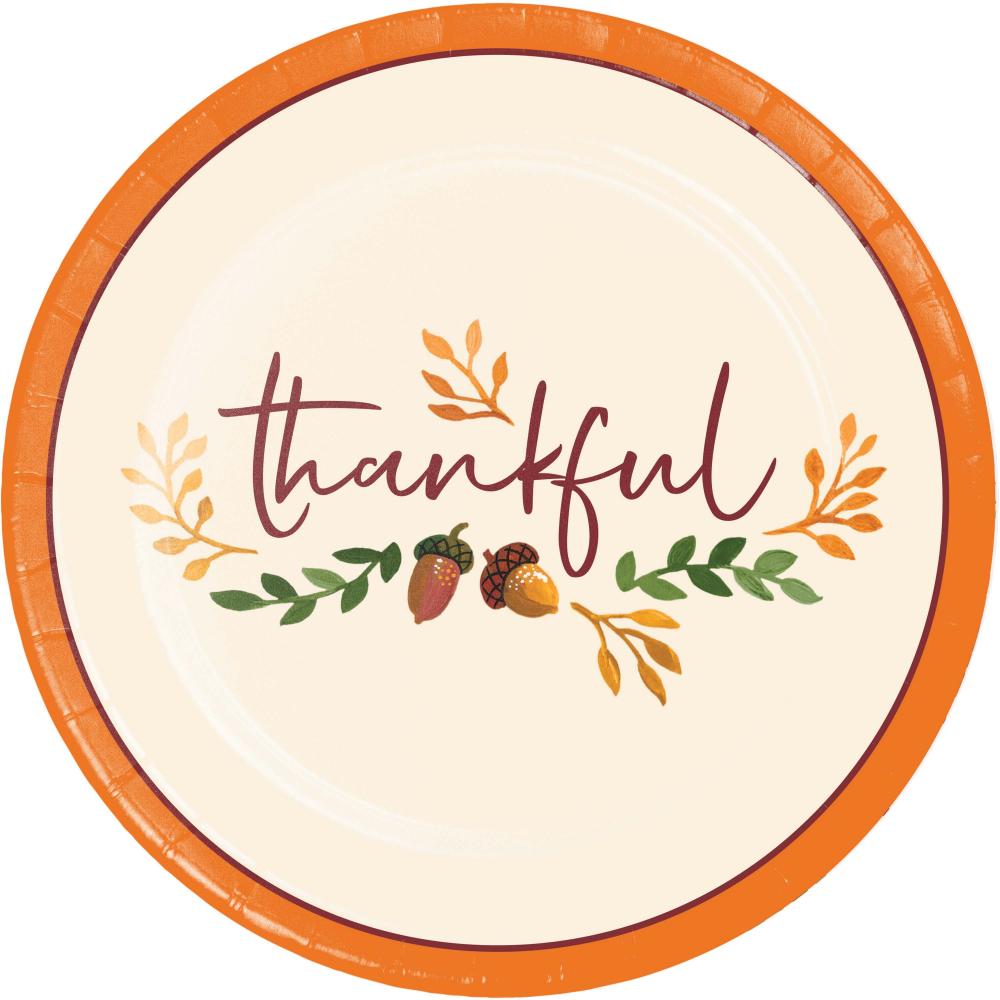 Fall Festivities Paper Dessert Plate (Case of 96) by Creative Converting