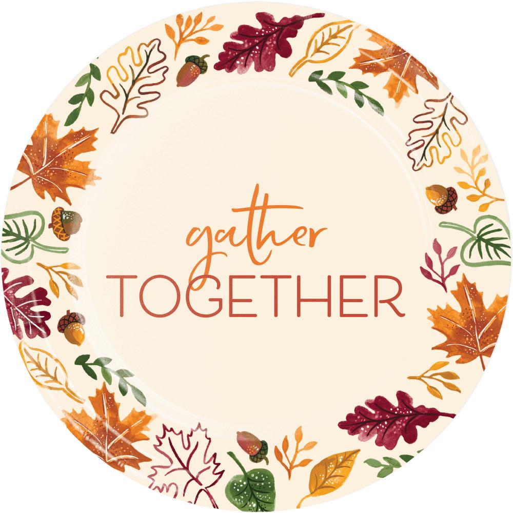 Fall Festivities Paper Dinner Plate (Case of 96) by Creative Converting