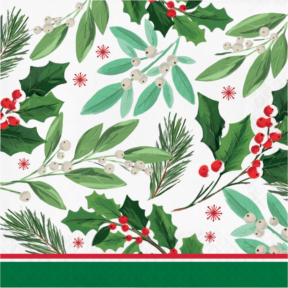 Holly Jolly Christmas Paper Luncheon Napkin (Case of 192) by Creative Converting