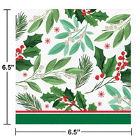 Holly Jolly Christmas Paper Luncheon Napkin (Case of 192) by Creative Converting