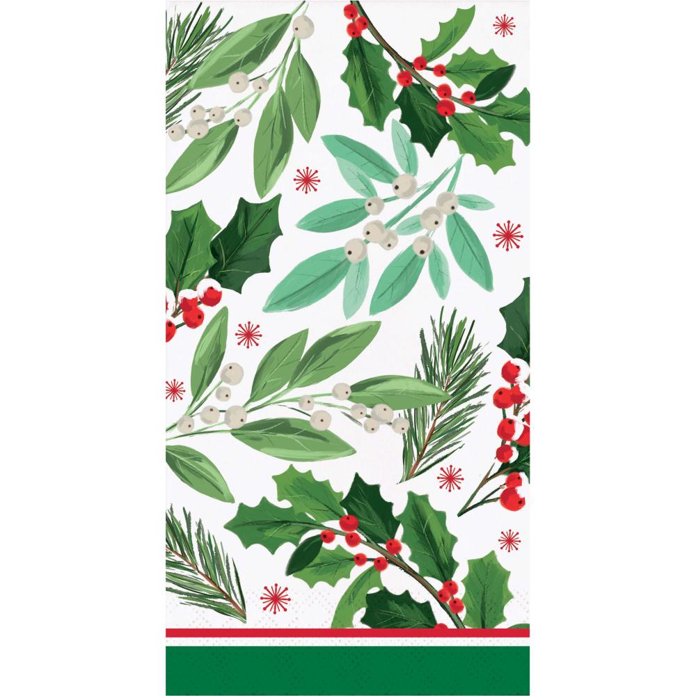 Holly Jolly Christmas Paper Guest Towel (Case of 192) by Creative Converting