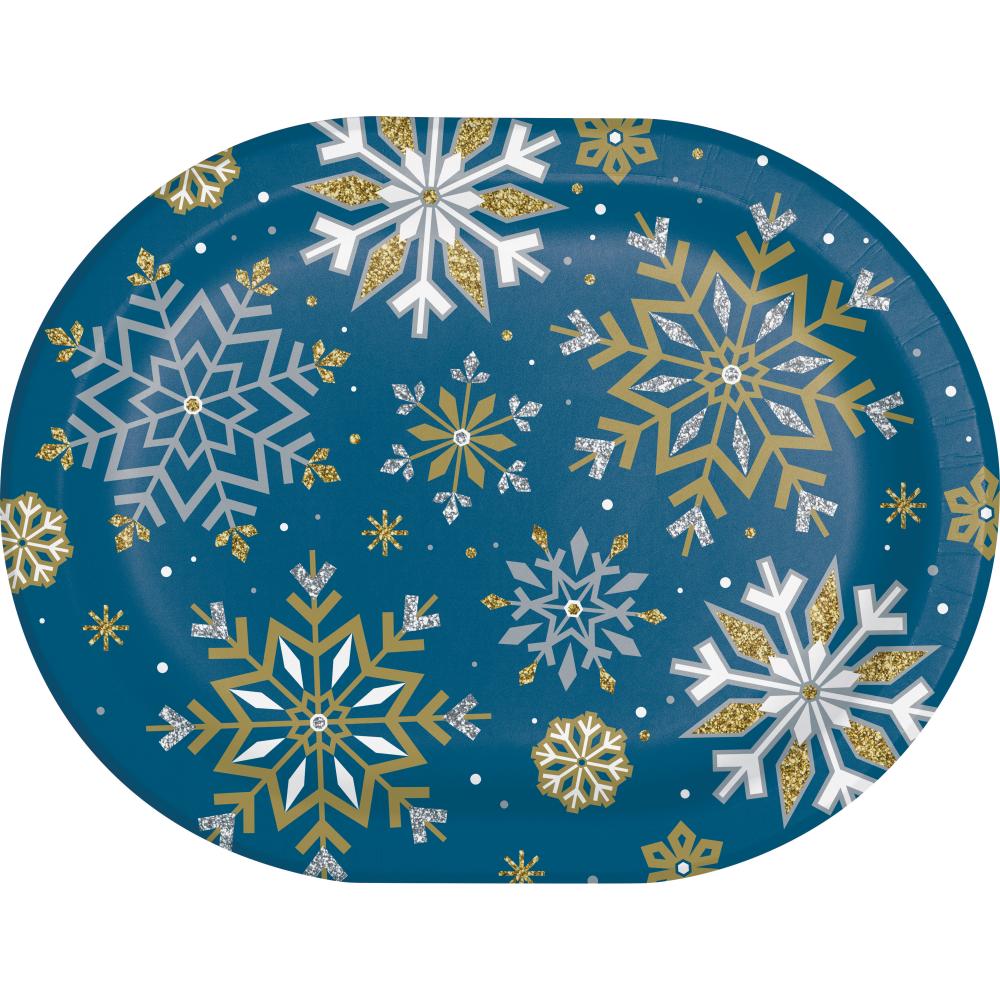 Whimsical Winter Paper Oval Platter (Case of 96) by Creative Converting