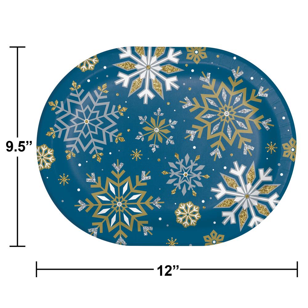 Whimsical Winter Paper Oval Platter (Case of 96) by Creative Converting