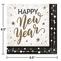 New Years Shimmer Paper Luncheon Napkin (Case of 192) by Creative Converting