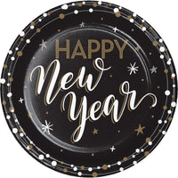 New Years Shimmer Paper Dinner Plate (Case of 96) by Creative Converting