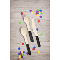 Black Velvet Wooden Cutlery, Assorted (Case of 288) by Creative Converting