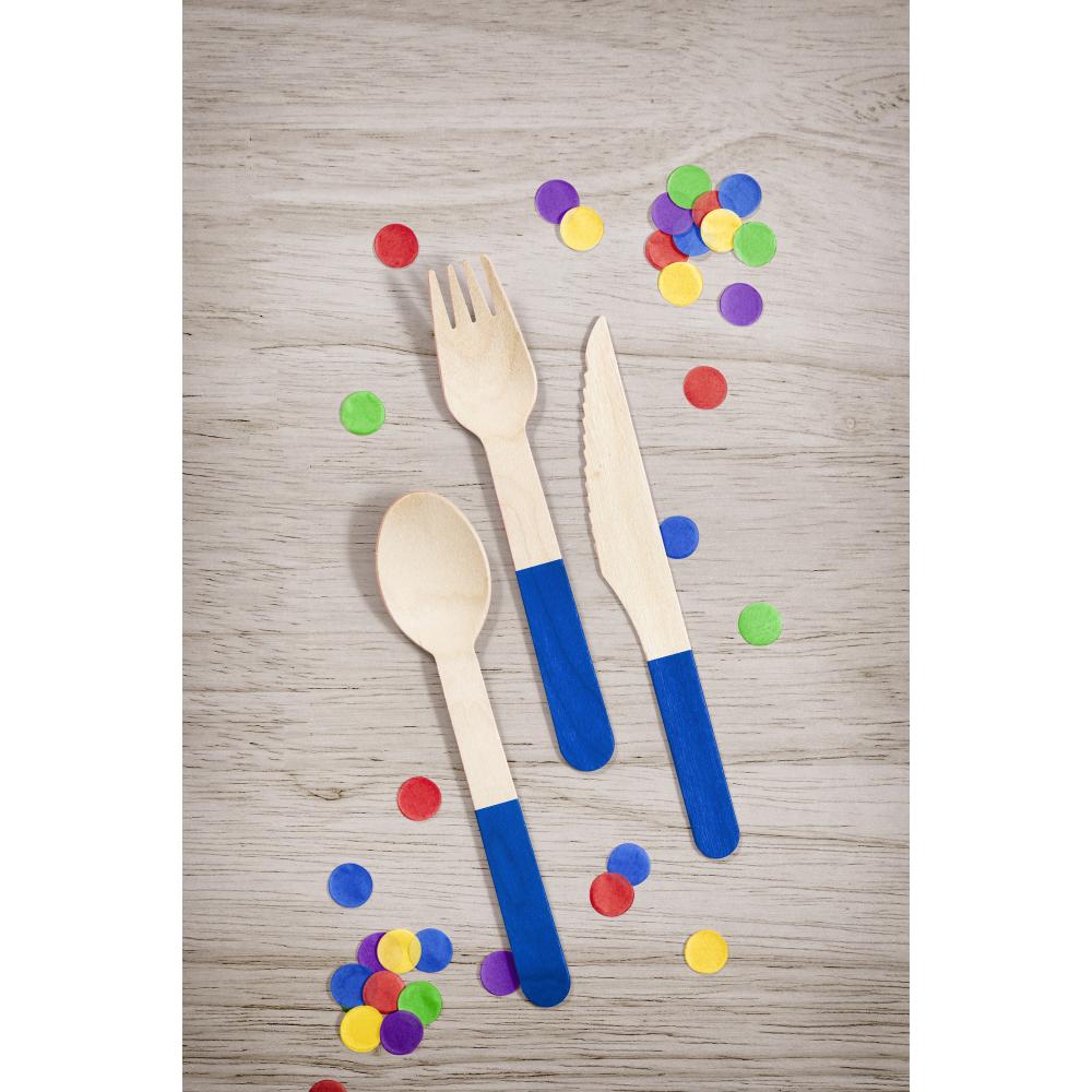 Cobalt Wooden Cutlery, Assorted (Case of 288) by Creative Converting