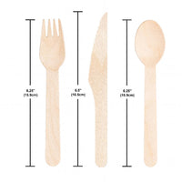 Natural Wooden Cutlery, Assorted (Case of 288) by Creative Converting