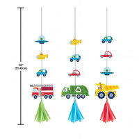 Transportation Time City Life Hanging Cutouts with Tassels (Case of 36) by Creative Converting