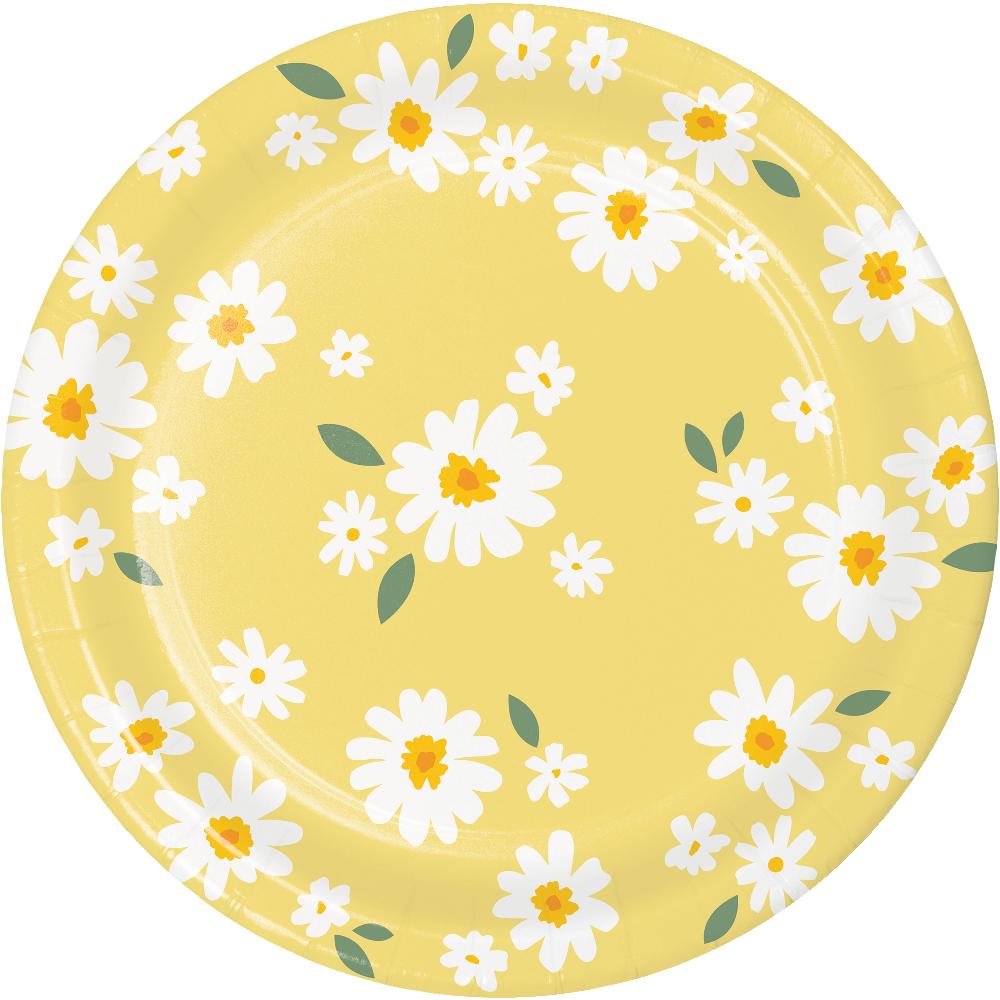 Sweet Daisy Paper Dinner Plate (Case of 96) by Creative Converting