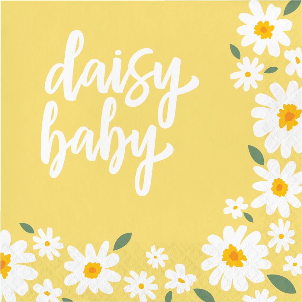 Sweet Daisy Paper Lunch Napkin, Daisy Baby (Case of 192) by Creative Converting