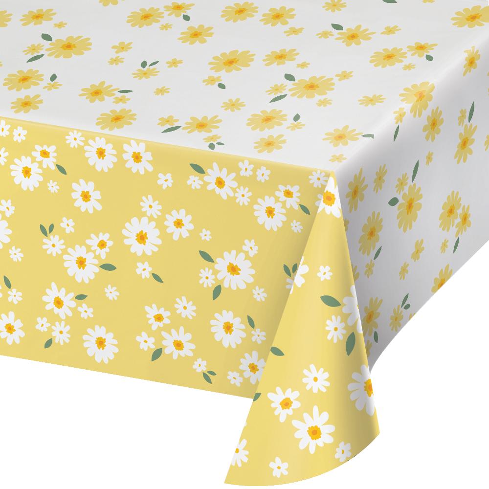 Sweet Daisy Tablecover, Paper 54"x96" (Case of 6) by Creative Converting