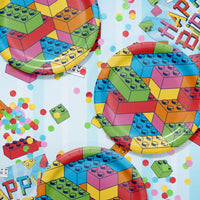 Block Bash Toy Blocks Paper Dinner Plates (Case of 96) by Creative Converting