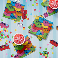 Block Bash Toy Blocks Paper Beverage Napkins (Case of 192) by Creative Converting
