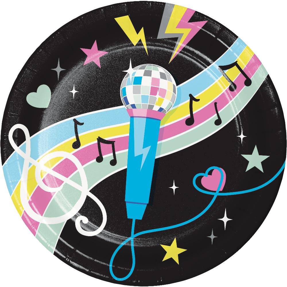 Birthday Beats Disco Party Paper Dinner Plates (Case of 96) by Creative Converting