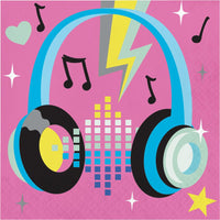 Birthday Beats Disco Party Headphone Napkins (Case of 192) by Creative Converting