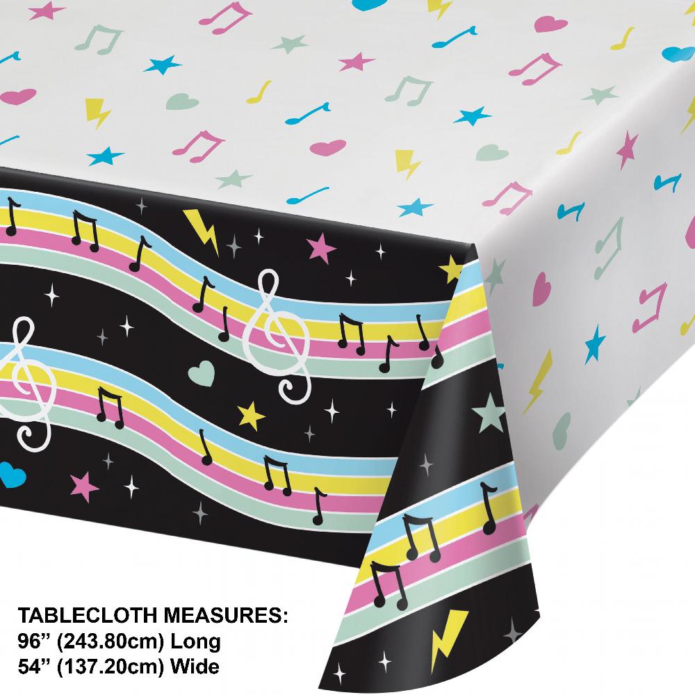 Birthday Beats Disco Party Paper Tablecloths (Case of 6) by Creative Converting