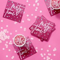 Pink Paper Beverage Napkin, Foil (Case of 192) by Creative Converting