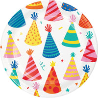 Hats Off Birthday Paper Dessert Plate (Case of 96) by Creative Converting