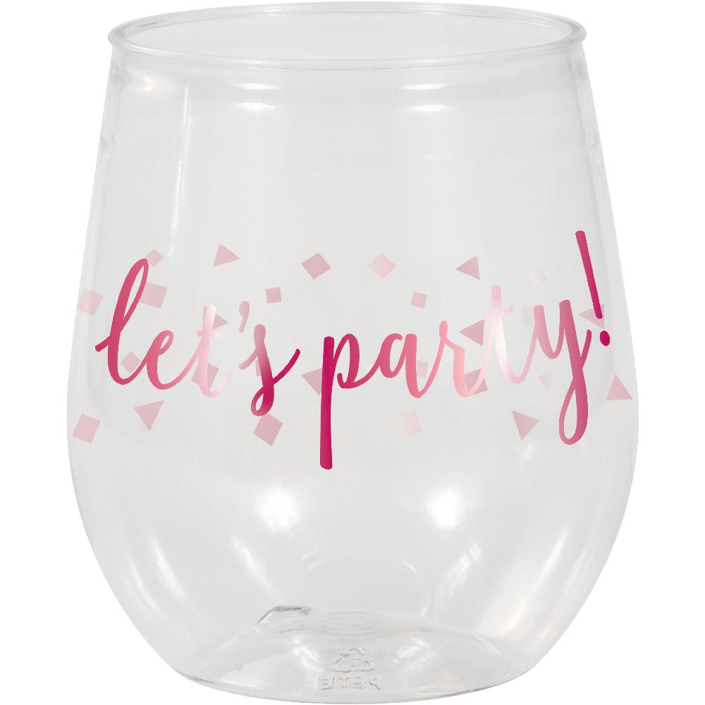 Pink 14oz Stemless Wine Glass (Case of 6) by Creative Converting