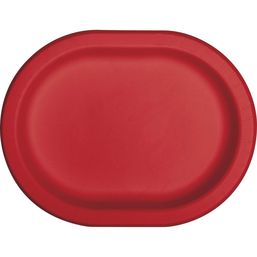 Classic Red Paper Oval Platter (Case of 96) by Creative Converting