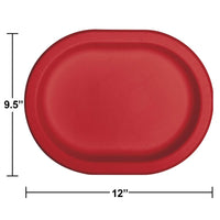 Classic Red Paper Oval Platter (Case of 96) by Creative Converting