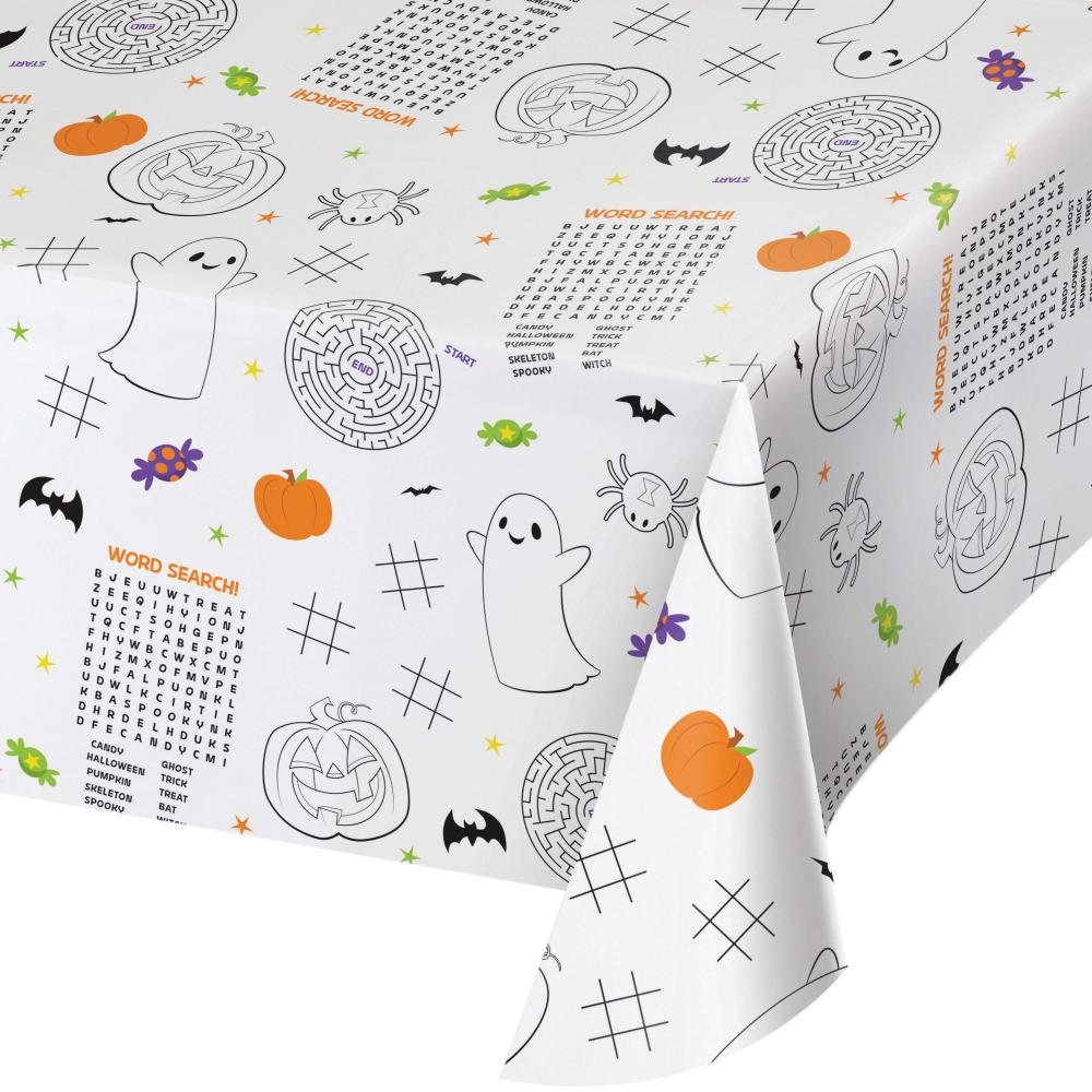 Halloween Activity Paper Tablecover (Case of 12) by Creative Converting