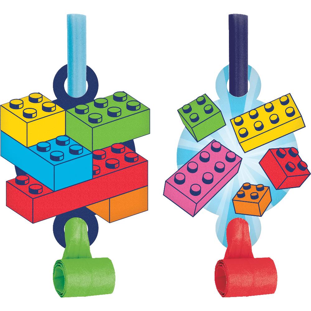 Block Bash Toy Blocks Party Blower Horns (Case of 48) by Creative Converting