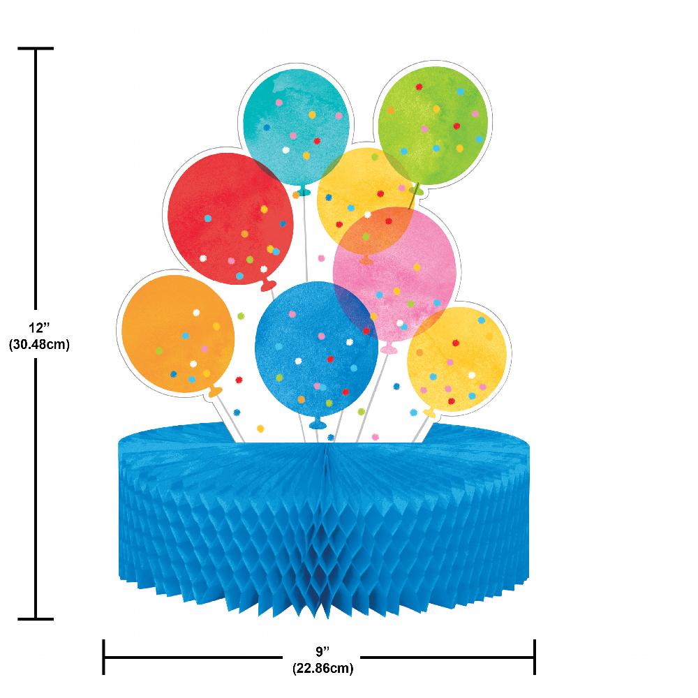 Honeycomb Centerpiece - Confetti Balloons Party Decoration from Bulk Party Decorations