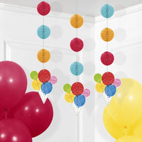 Hanging Cutouts w/ Honeycomb - Confetti Balloons Party Decoration from Bulk Party Decorations