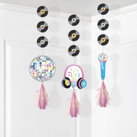 Birthday Beats Disco Hanging Cutouts with Iridescent Tassels (Case of 36) by Creative Converting