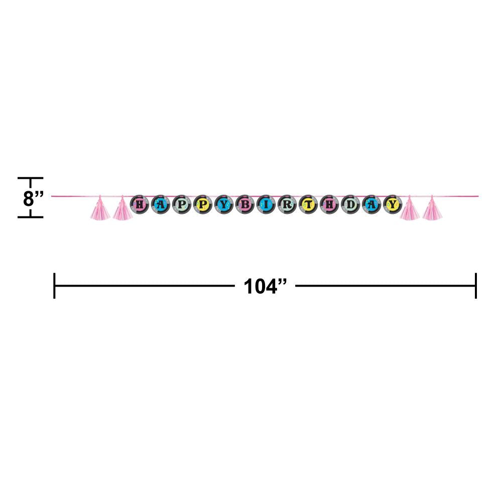 Birthday Beats Happy Birthday Ribbon Banner (Case of 12) by Creative Converting