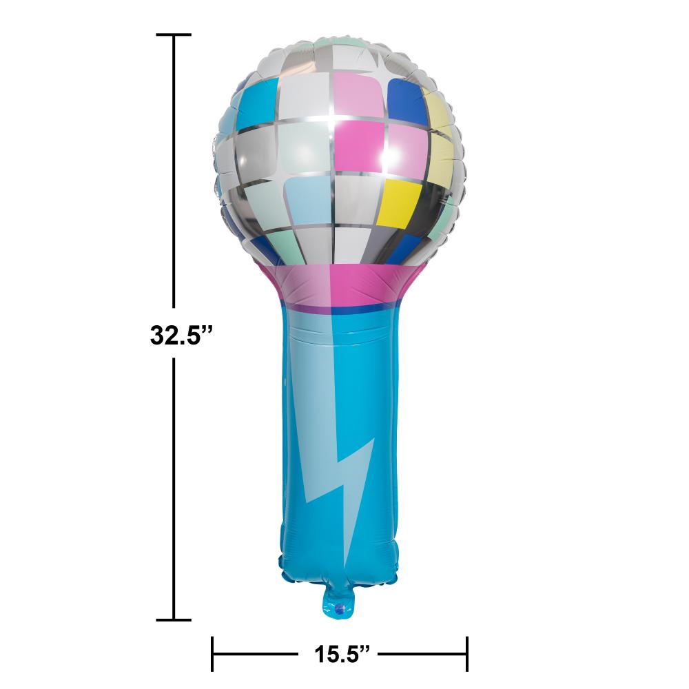 Birthday Beats Disco Party Microphone Balloons (Case of 10) by Creative Converting