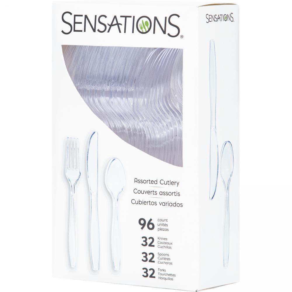 Assorted Plastic Cutlery, Clear (Case of 576) by Creative Converting