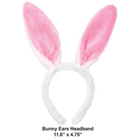 Bulk Easter Bunny Ears Fabric Headband (12 per Case)