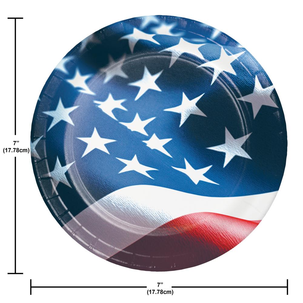 Luncheon Plate - Freedom Flag Party Decoration from Bulk Party Decorations