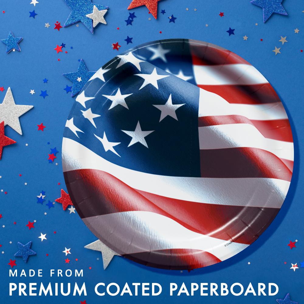 Dinner Plate - Freedom Flag Party Decoration from Bulk Party Decorations