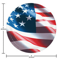 Dinner Plate - Freedom Flag Party Decoration from Bulk Party Decorations
