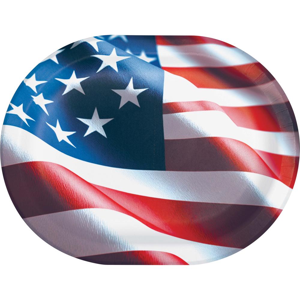 Oval Platter - Freedom Flag Party Decoration from Bulk Party Decorations