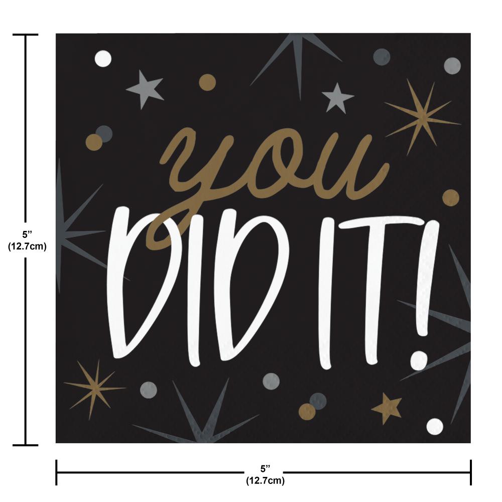 Beverage Napkin - Glowing Grad Party Decoration from Bulk Party Decorations