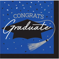 nan - School Spirit Blue Beverage Napkins Party Decoration from Bulk Party Decorations