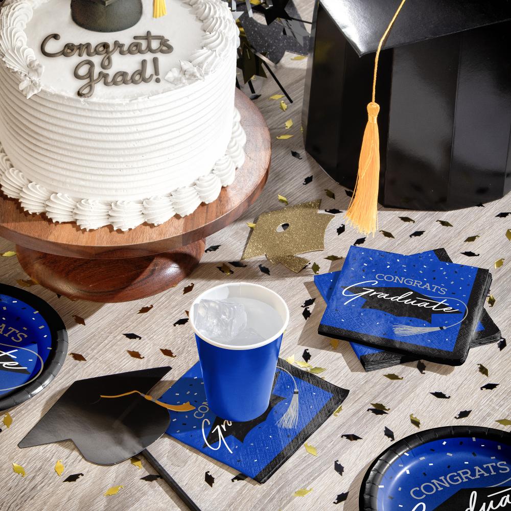 nan - School Spirit Blue Beverage Napkins Party Decoration from Bulk Party Decorations