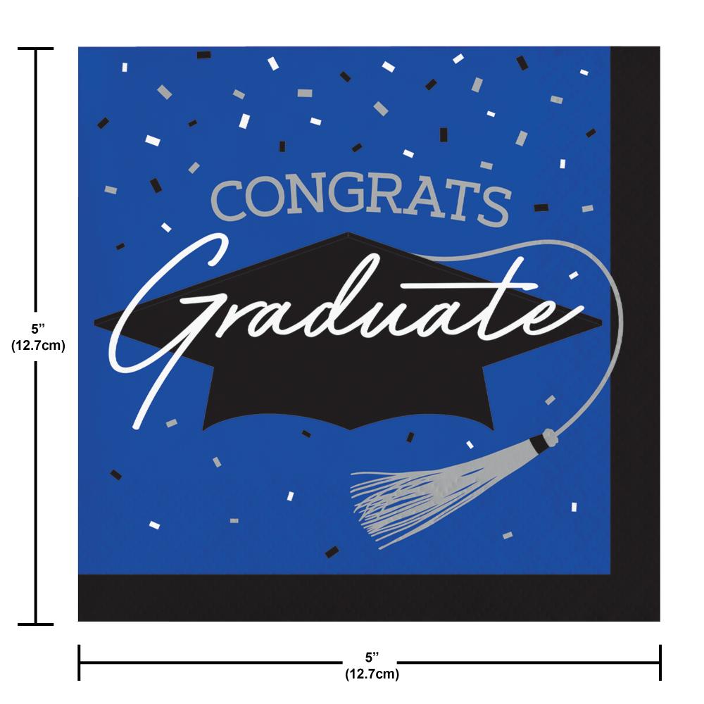 nan - School Spirit Blue Beverage Napkins Party Decoration from Bulk Party Decorations