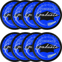 nan - School Spirit Blue Graduation Dessert Plates Party Decoration from Bulk Party Decorations