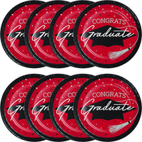 nan - School Spirit Red Graduation Dinner Plates Party Decoration from Bulk Party Decorations